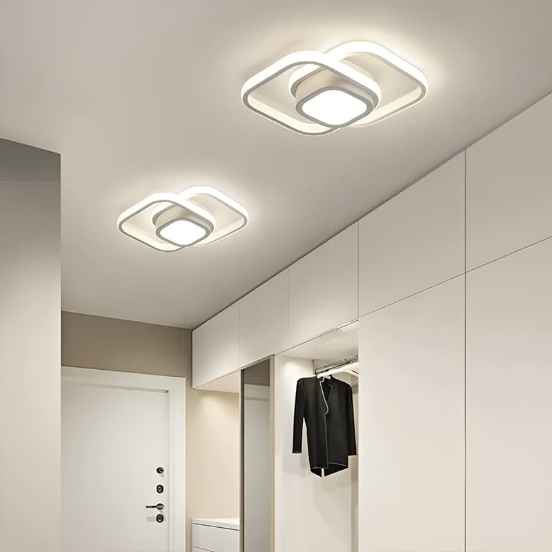 Plafonnier LED Moderne en forme de cadre pour salon - Luminenza - Blanc