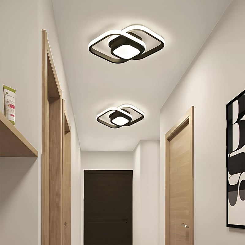 Plafonnier LED Moderne en forme de cadre pour salon - Luminenza - Blanc