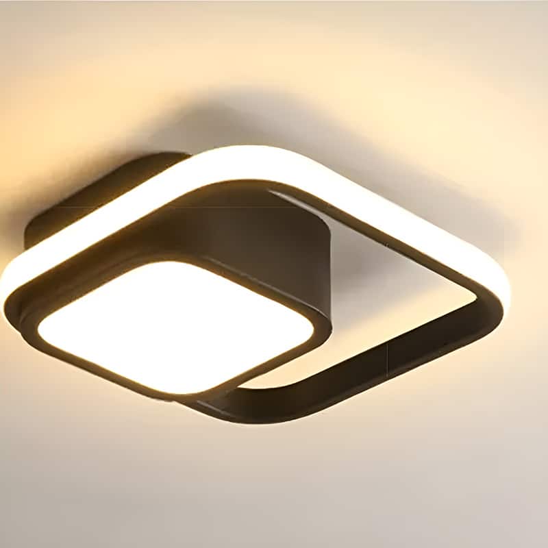 Plafonnier LED Moderne en forme de cadre pour salon - Luminenza - Noir