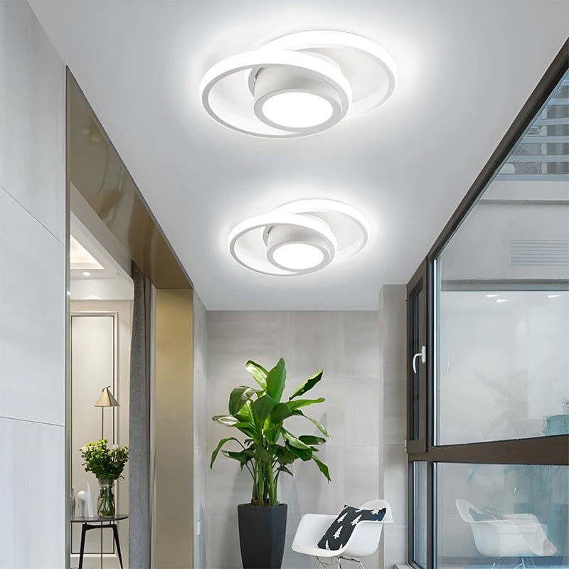 Plafonnier LED Moderne en forme d'orbe pour salon - Luminenza - Blanc