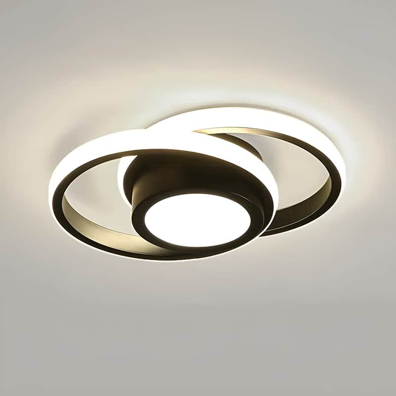 Plafonnier LED Moderne en forme d'orbe pour salon - Luminenza - Noir