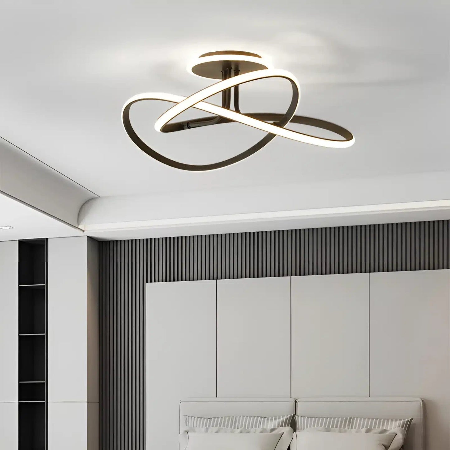 Plafonnier LED moderne multiforme avec lumière dimmable - Luminenza - Blanc