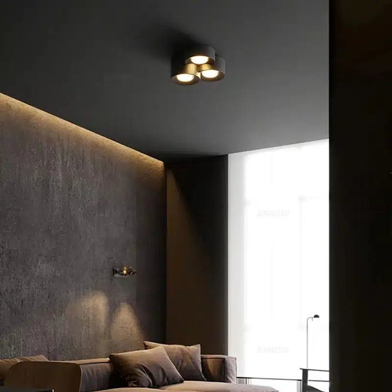 Plafonnier LED Moderne multiforme en fer et acrylique pour salon - Luminenza - Blanc