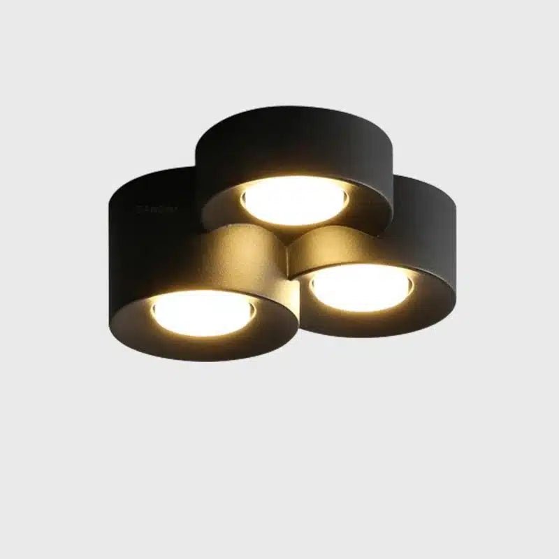 Plafonnier LED Moderne multiforme en fer et acrylique pour salon - Luminenza - Noir