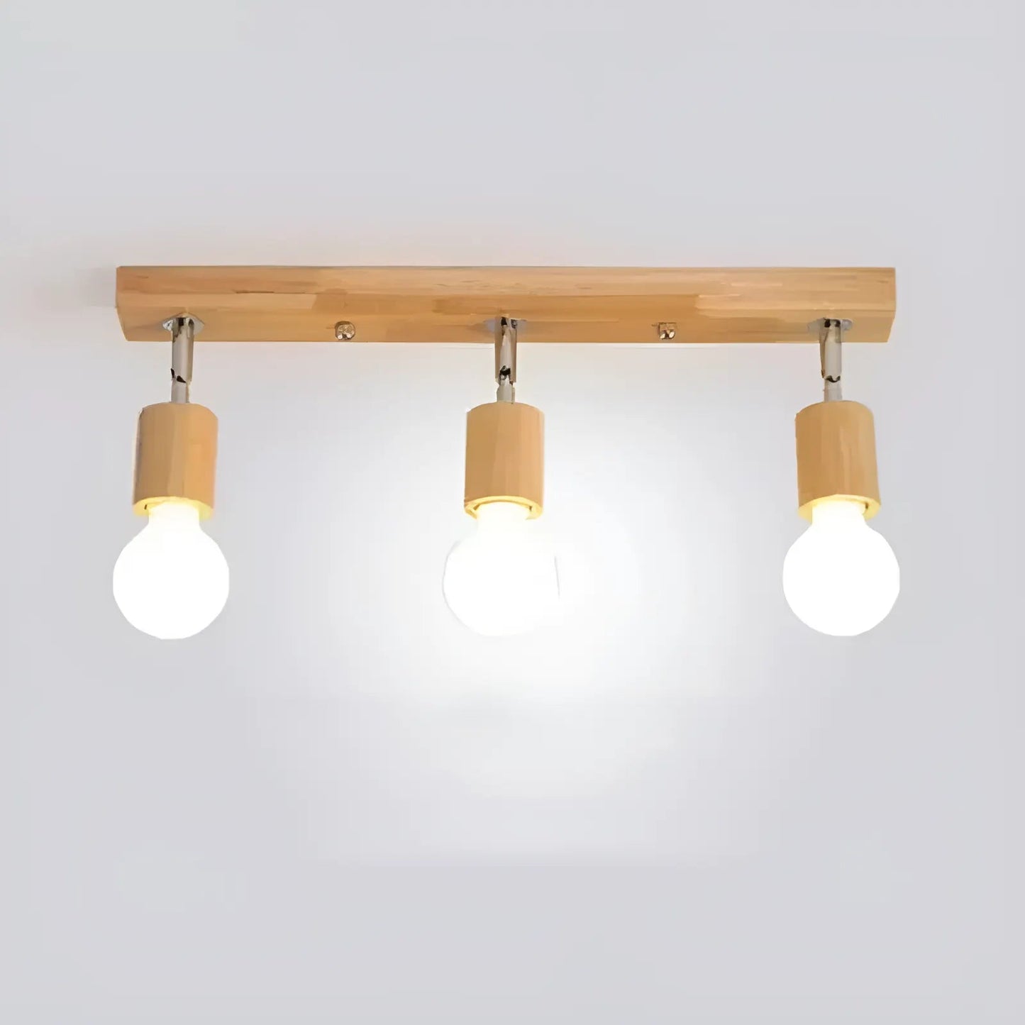Plafonnier LED nordique avec support en bois - Luminenza - Bois