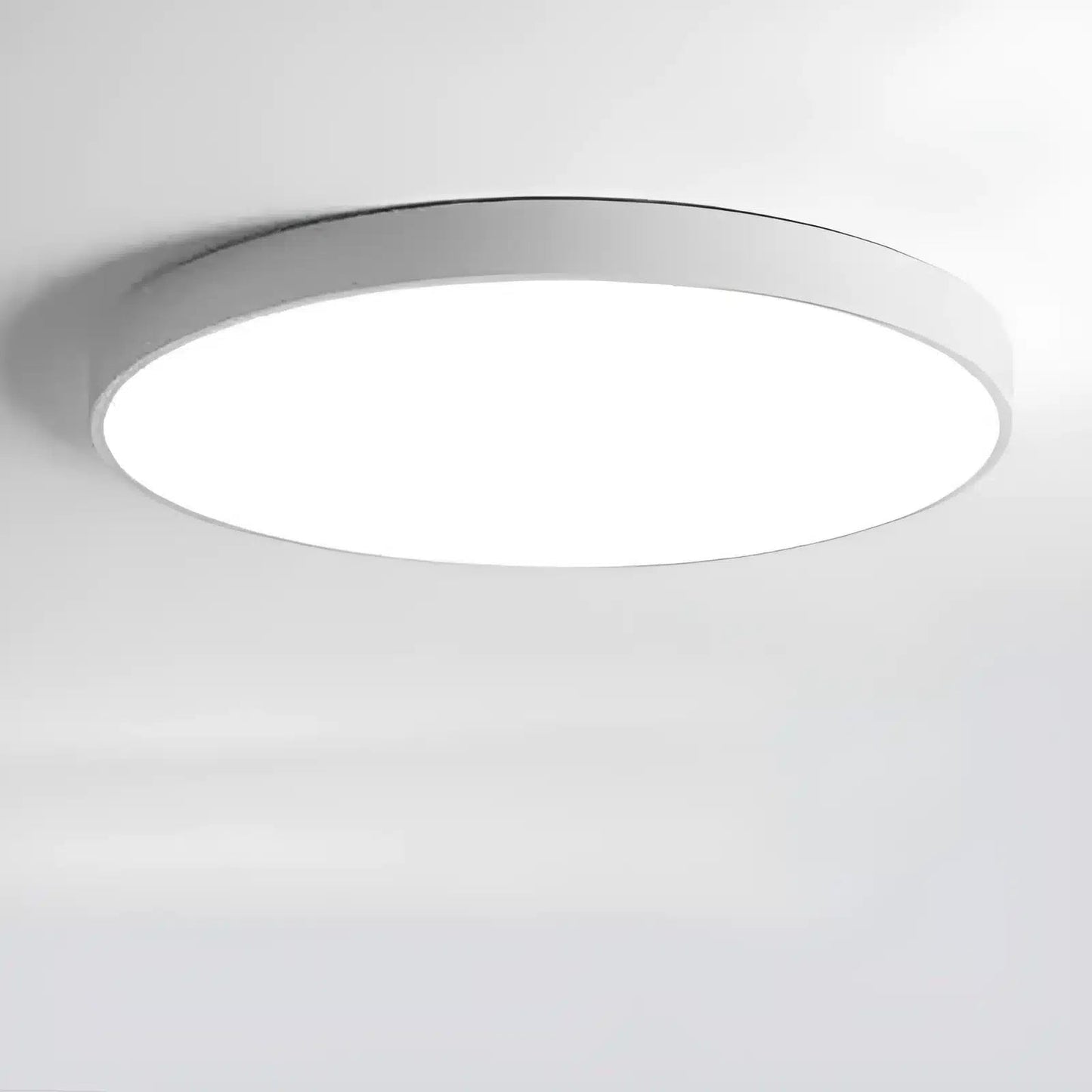 Plafonnier LED nordique circulaire pour salon - Luminenza - Blanc