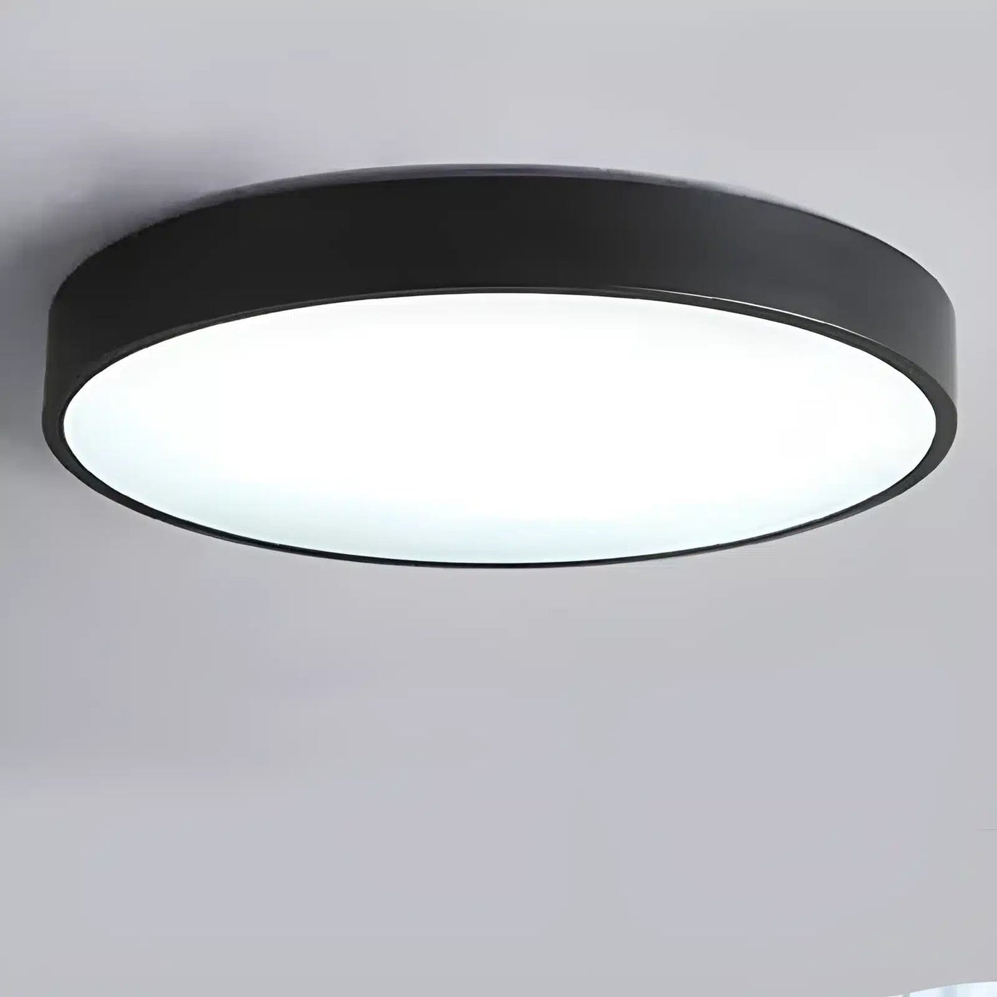 Plafonnier LED nordique circulaire pour salon - Luminenza - Noir