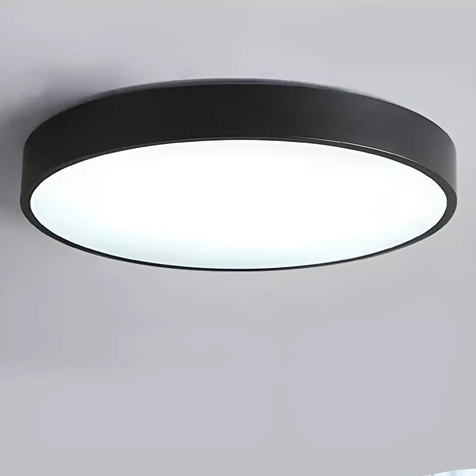 Plafonnier LED nordique circulaire pour salon - Luminenza - Noir