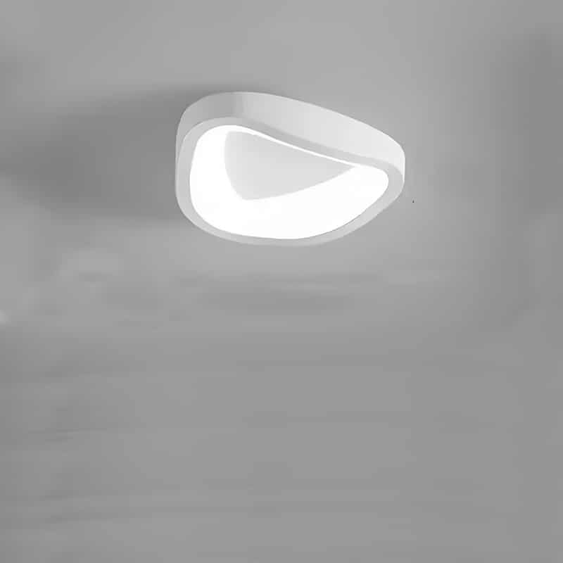 Plafonnier LED nordique en forme de triangle arrondi pour salon - Luminenza - Blanc