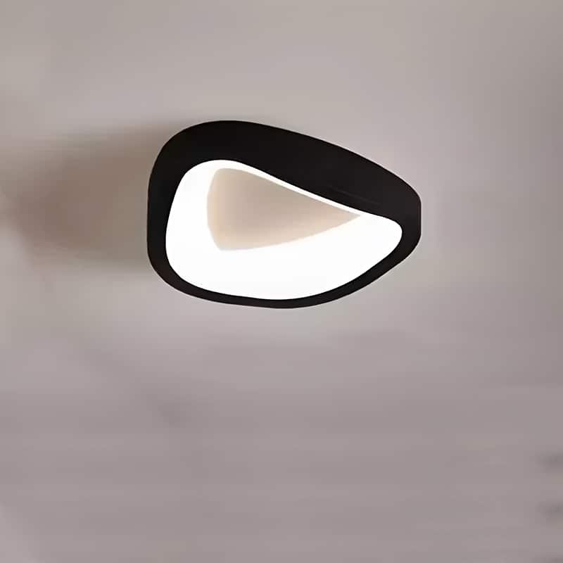 Plafonnier LED nordique en forme de triangle arrondi pour salon - Luminenza - Noir