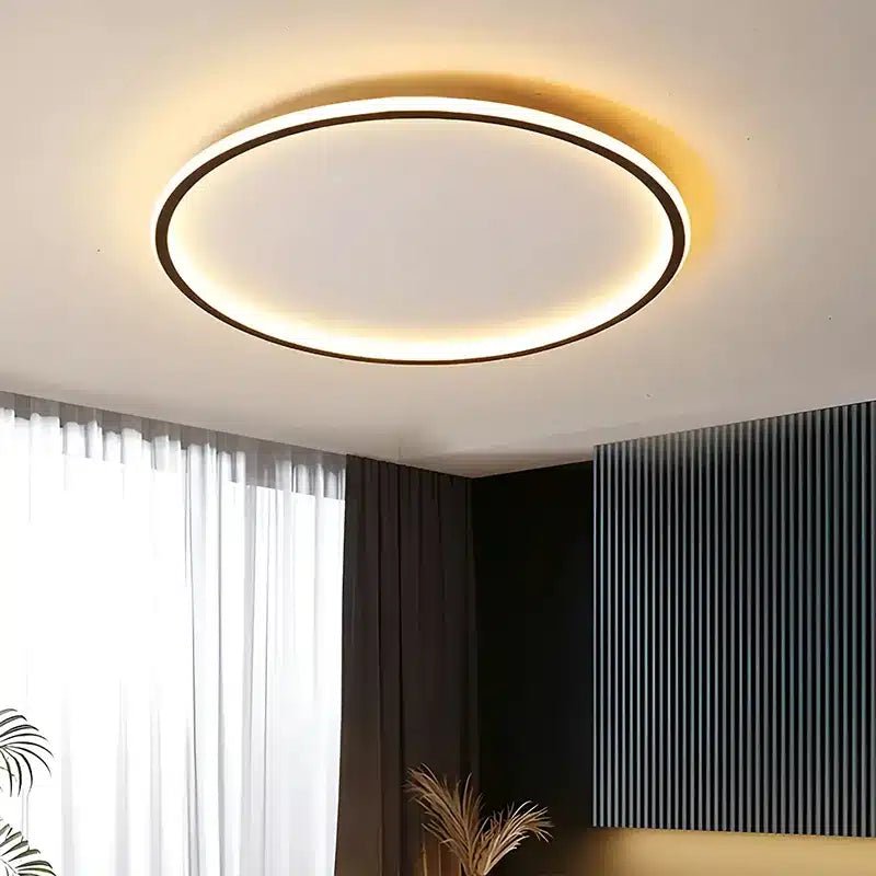 Plafonnier LED Rond et Simple au Design Nordique avec Lumière dimmable en différentes tailles - Luminenza - Blanc