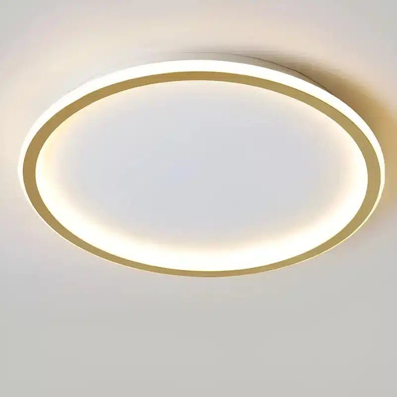 Plafonnier LED Rond et Simple au Design Nordique avec Lumière dimmable en différentes tailles - Luminenza - Doré