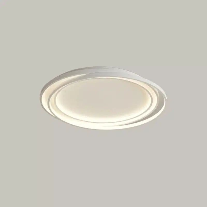 Plafonnier LED ultra fin au design moderne avec formes rondes entrelacées - Luminenza - Blanc