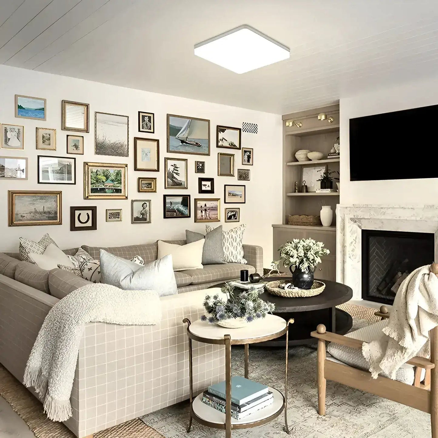 Plafonnier LED versatile pour salon - Luminenza - Blanc