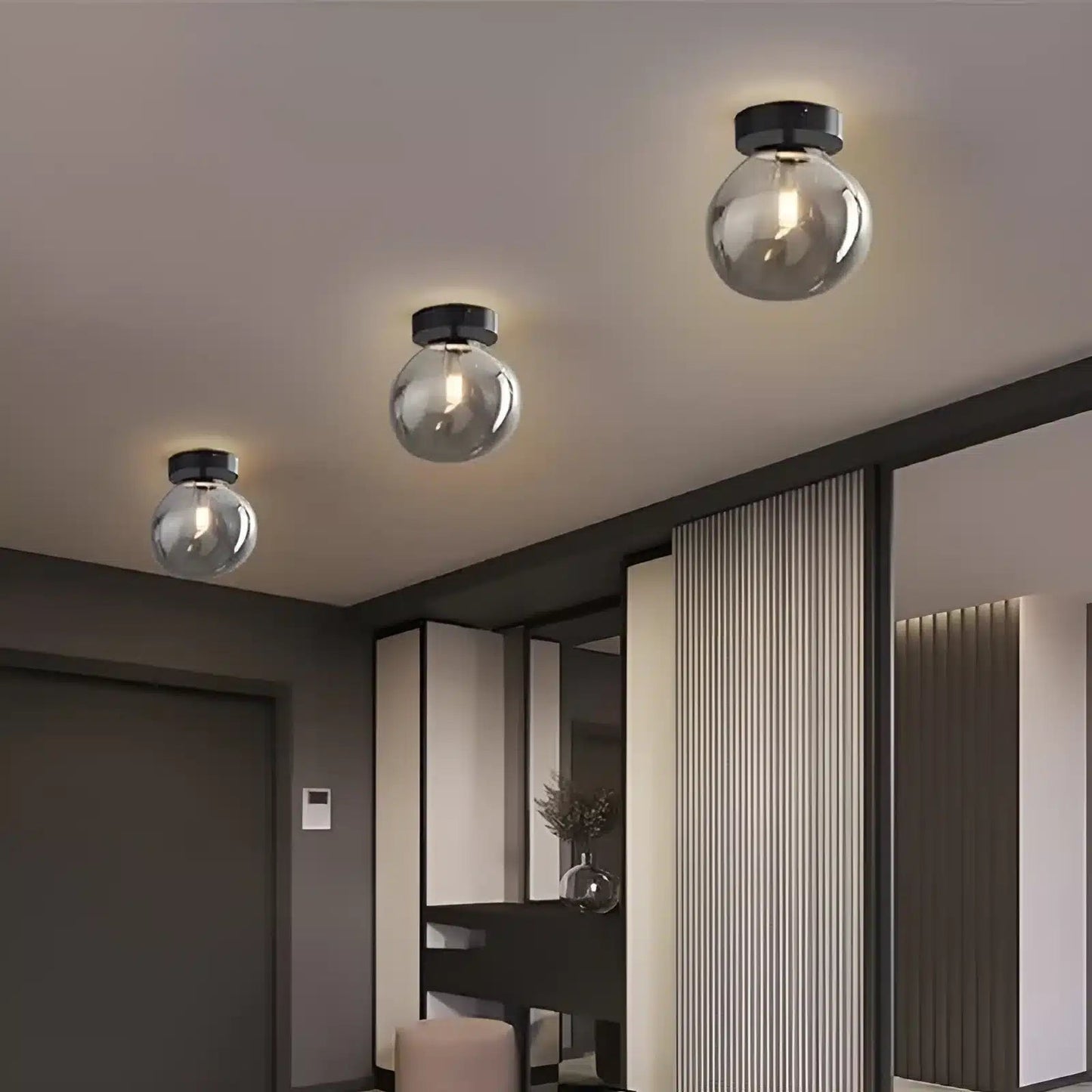 Plafonnier vintage en forme de goutte pour salon - Luminenza - Cognac