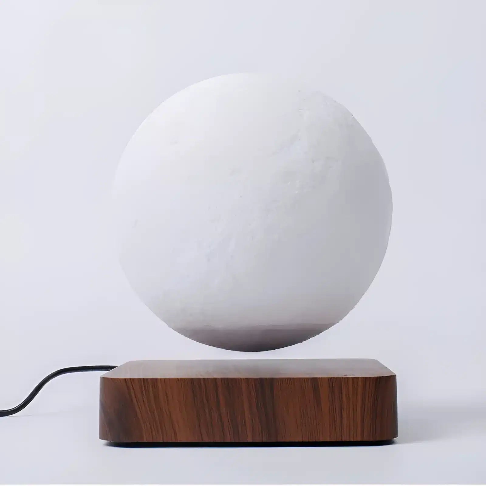Veilleuse lune flottante magnétique pour chambre - Luminenza - Bois de noyer