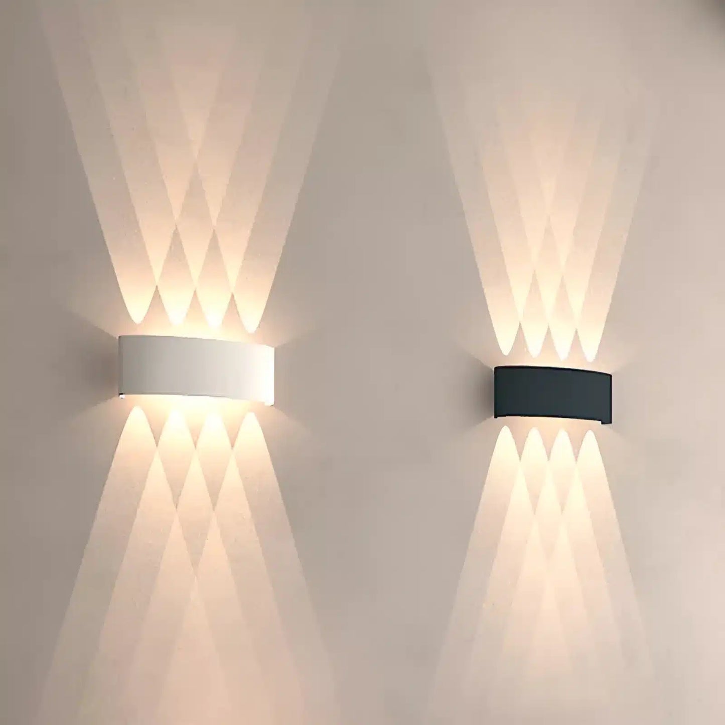 Applique LED Croisée en noir et blanc pour chambre