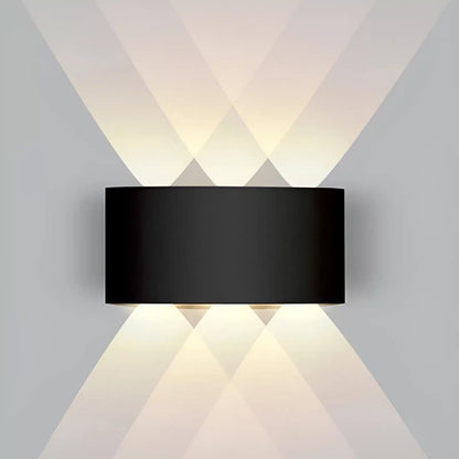 Applique LED Croisée en noir et blanc pour chambre
