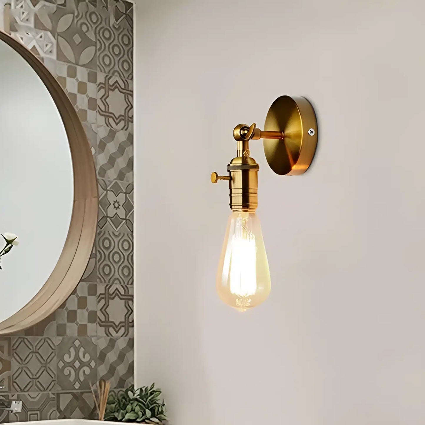 Applique Murale LED Chromé, Style Loft Vintage