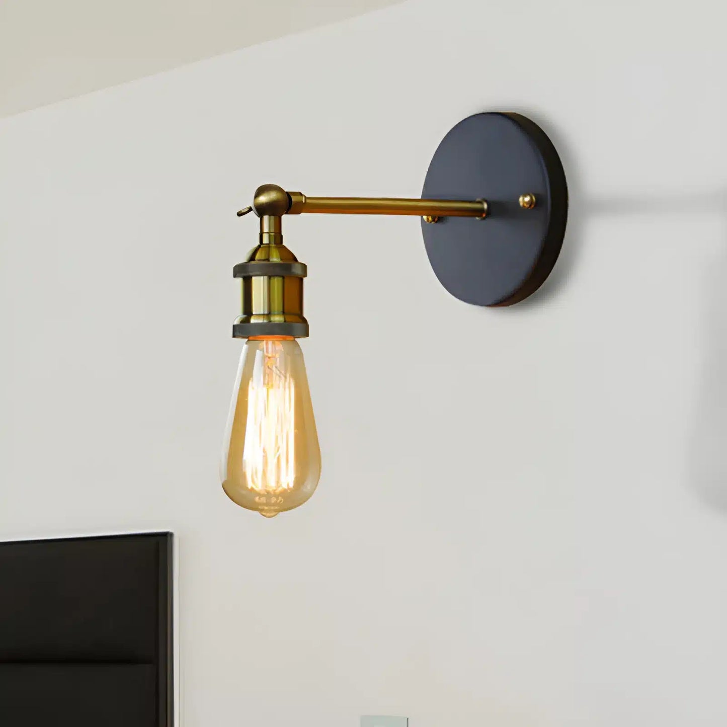 Applique Murale LED Chromé, Style Loft Vintage