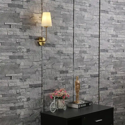 Applique Murale LED Minimaliste Moderne avec Abat-Jour en Lin