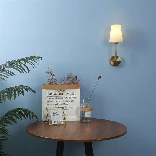 Applique Murale LED Minimaliste Moderne avec Abat-Jour en Lin