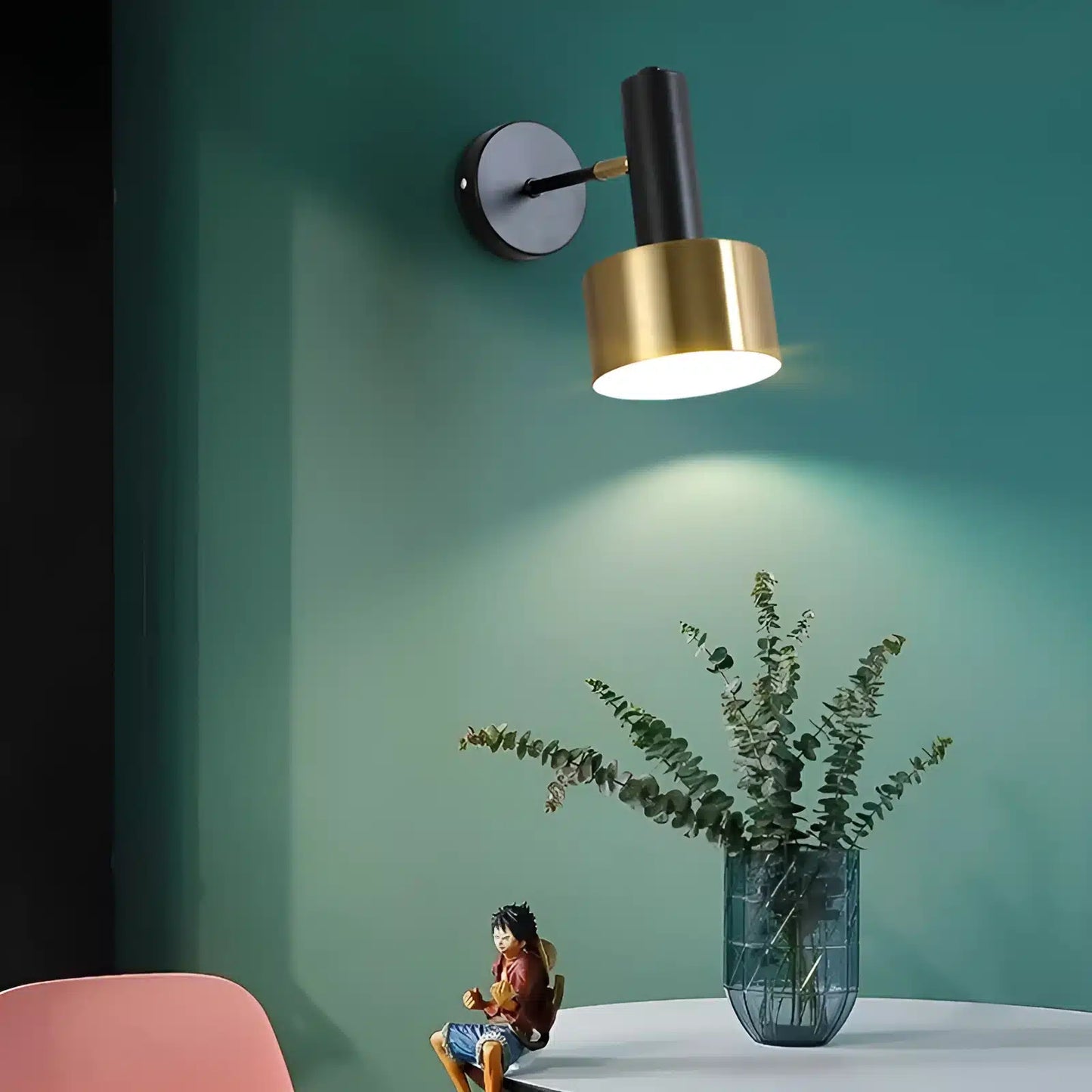 Applique Murale LED Moderne Nordique - Éclairage Intérieur Doré et Noir