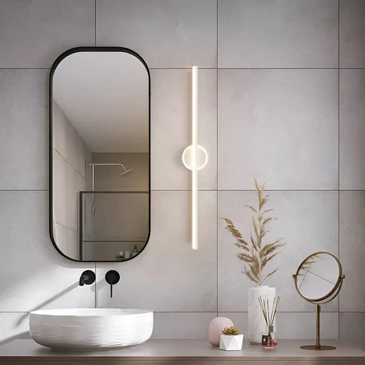 Applique Murale LED Moderne Style Rond pour Miroir, Luminaire Décoratif