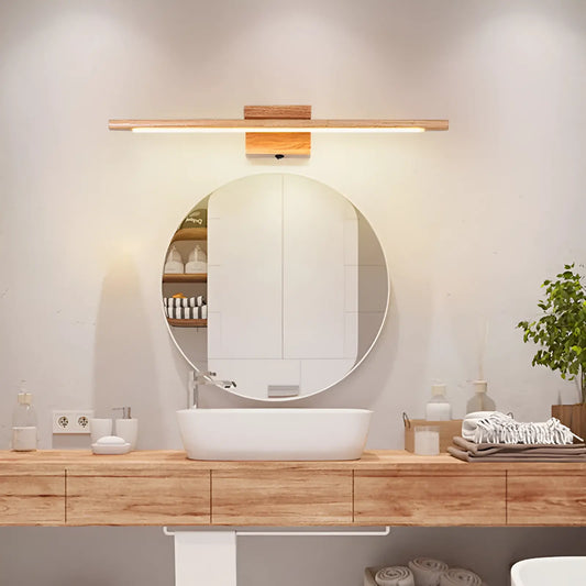 Applique Murale LED en Bois Massif Design Nordique Moderne