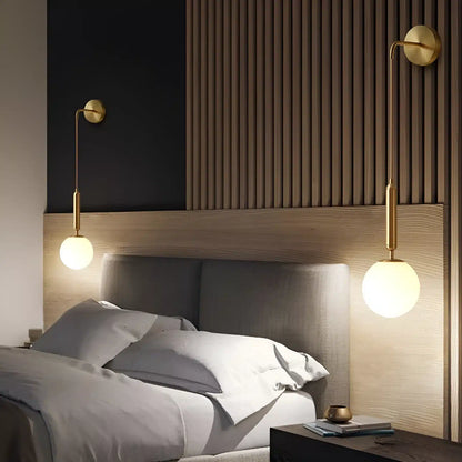 Applique Murale LED en Verre au Design Nordique Moderne