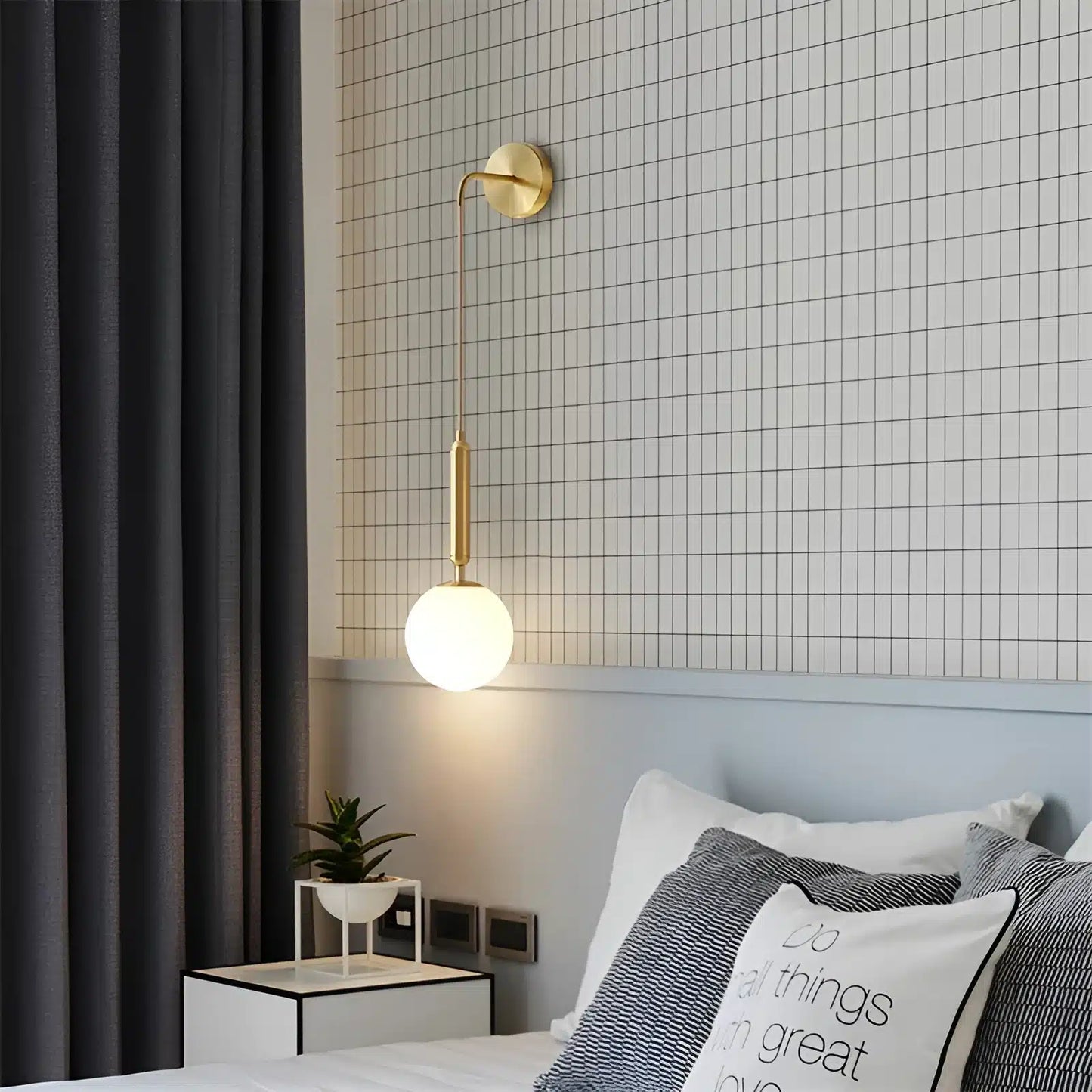Applique Murale LED en Verre au Design Nordique Moderne