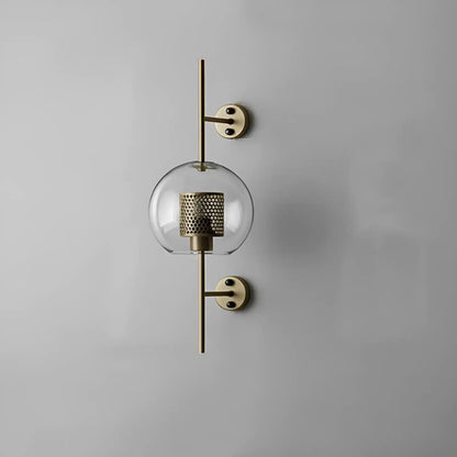 Applique Murale Moderne en Verre - Boule Dorée pour Salon et Couloir