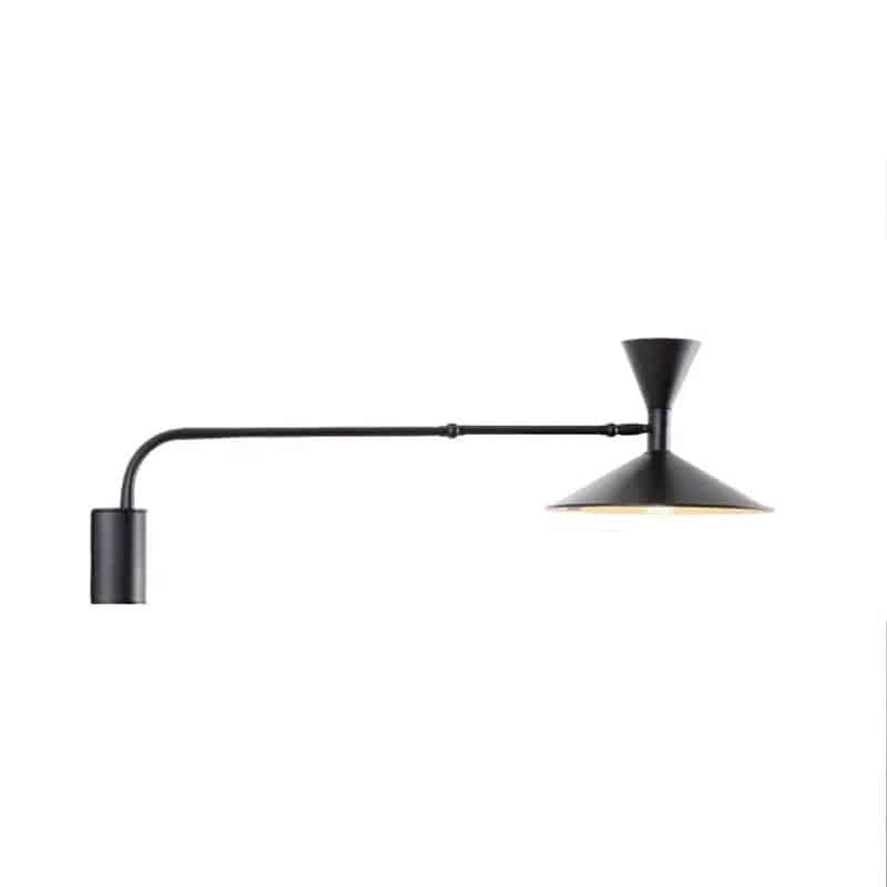 Applique Murale Rotative Moderne Noire pour salon