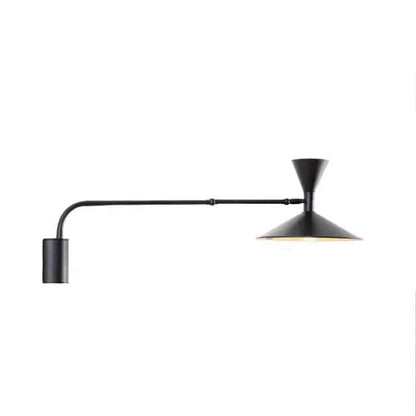 Applique Murale Rotative Moderne Noire pour salon