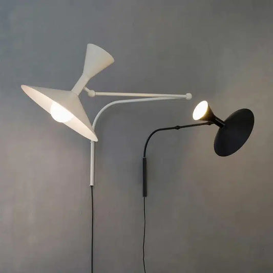 Applique Murale Rotative Moderne Noire pour salon
