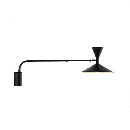 Applique Murale Rotative Moderne Noire pour salon
