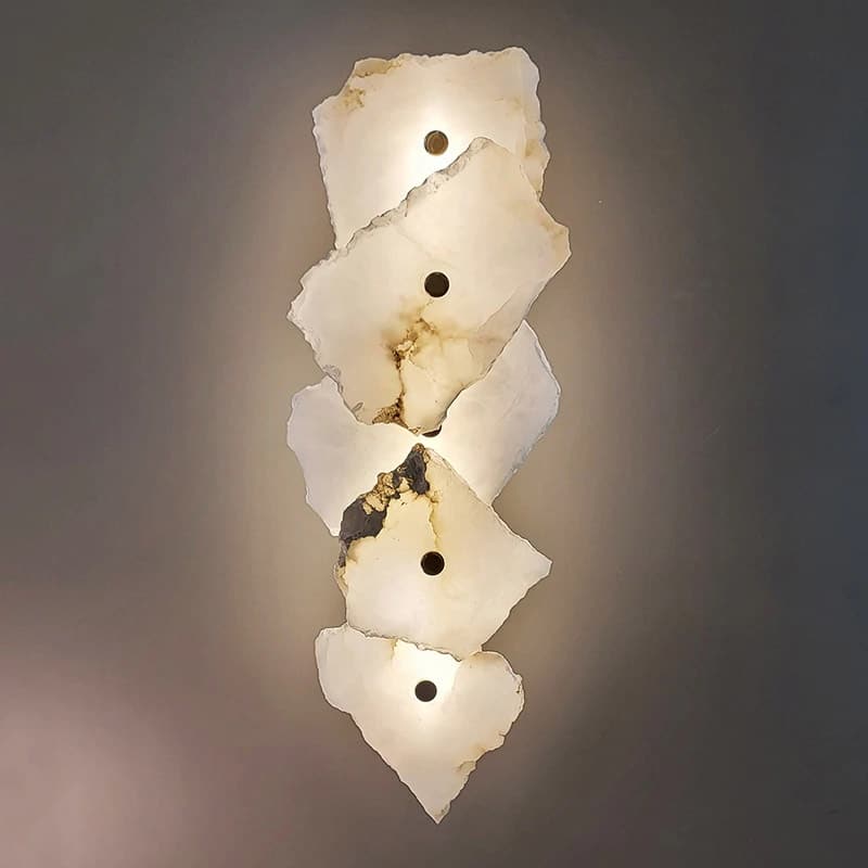 Applique Murale Style Contemporain en Marbre et Cuivre pour salon
