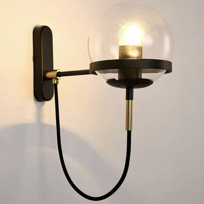 Applique Murale en Boule de Verre Nordique Moderne