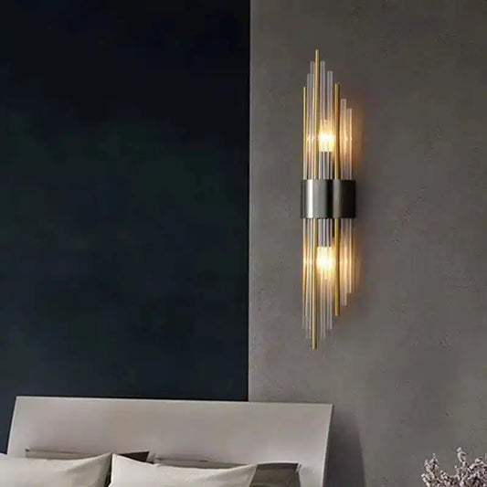 Applique Murale Moderne en Cristal et Acier pour salon