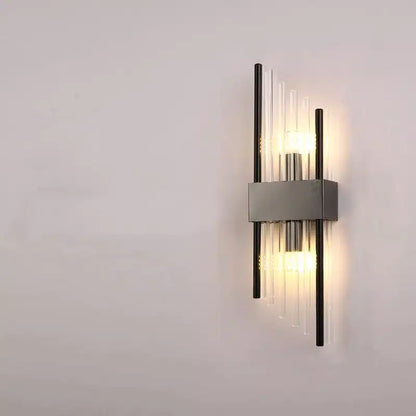 Applique Murale Moderne en Cristal et Acier pour salon