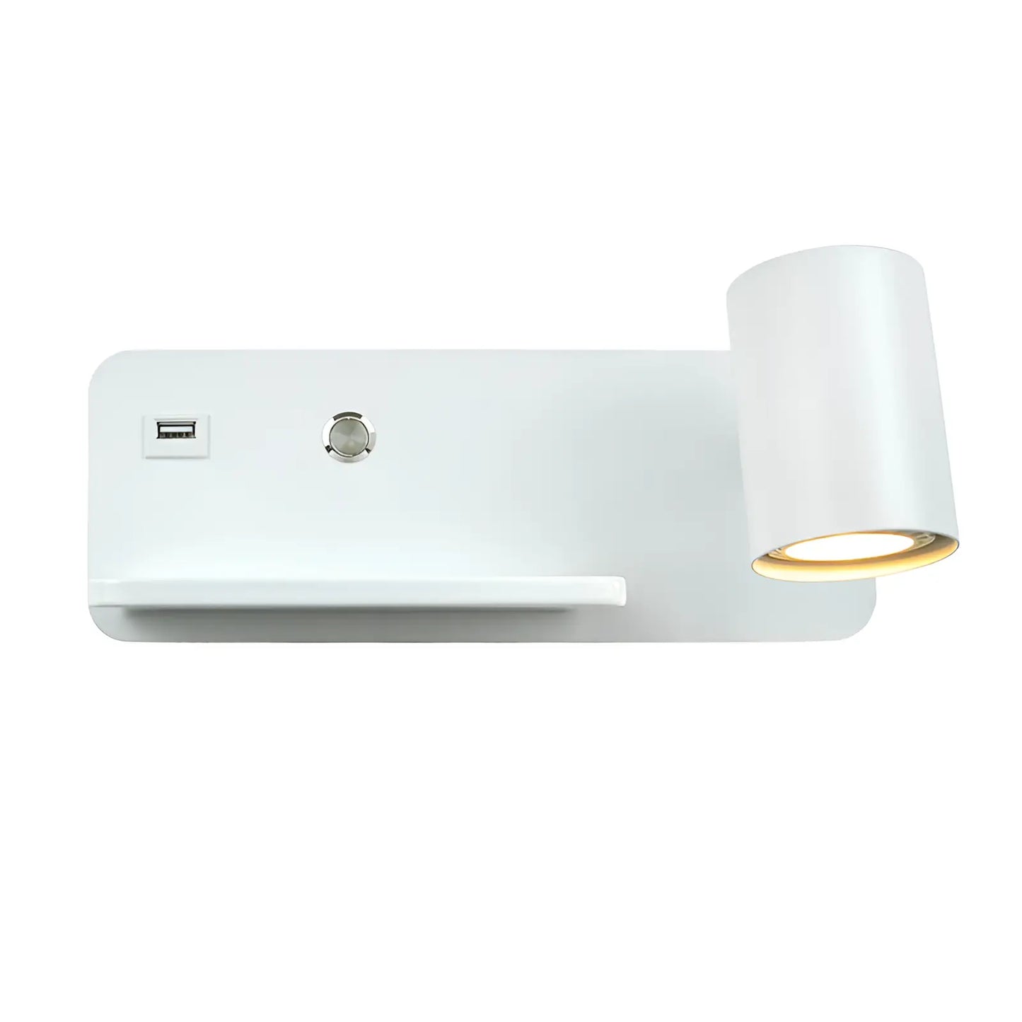Applique murale LED avec plateau et USB pour chambre