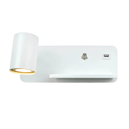 Applique murale LED avec plateau et USB pour chambre