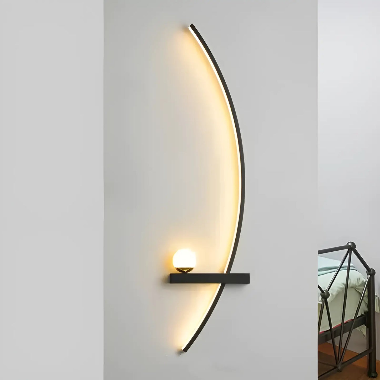 Applique murale LED en forme d'arc pour chambre
