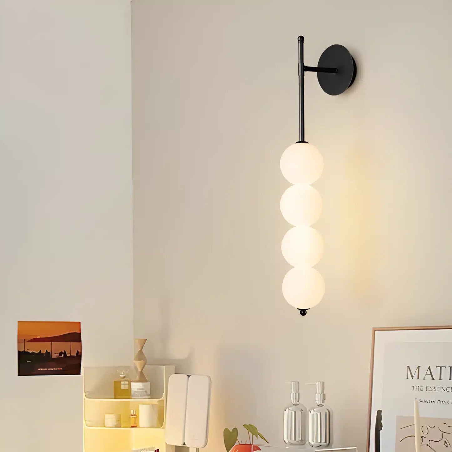 Applique murale LED en forme de boules empilées pour chambre