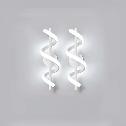 Applique murale LED en forme d'hélice de lumière pour chambre