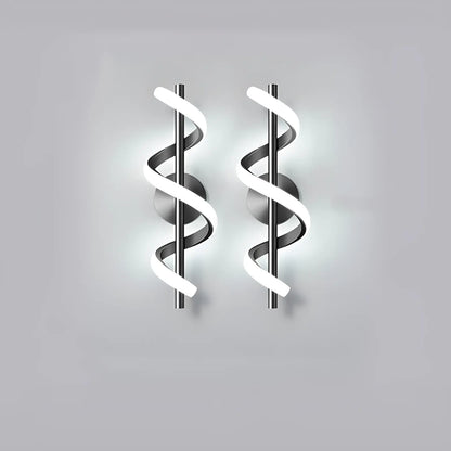 Applique murale LED en forme d'hélice de lumière pour chambre