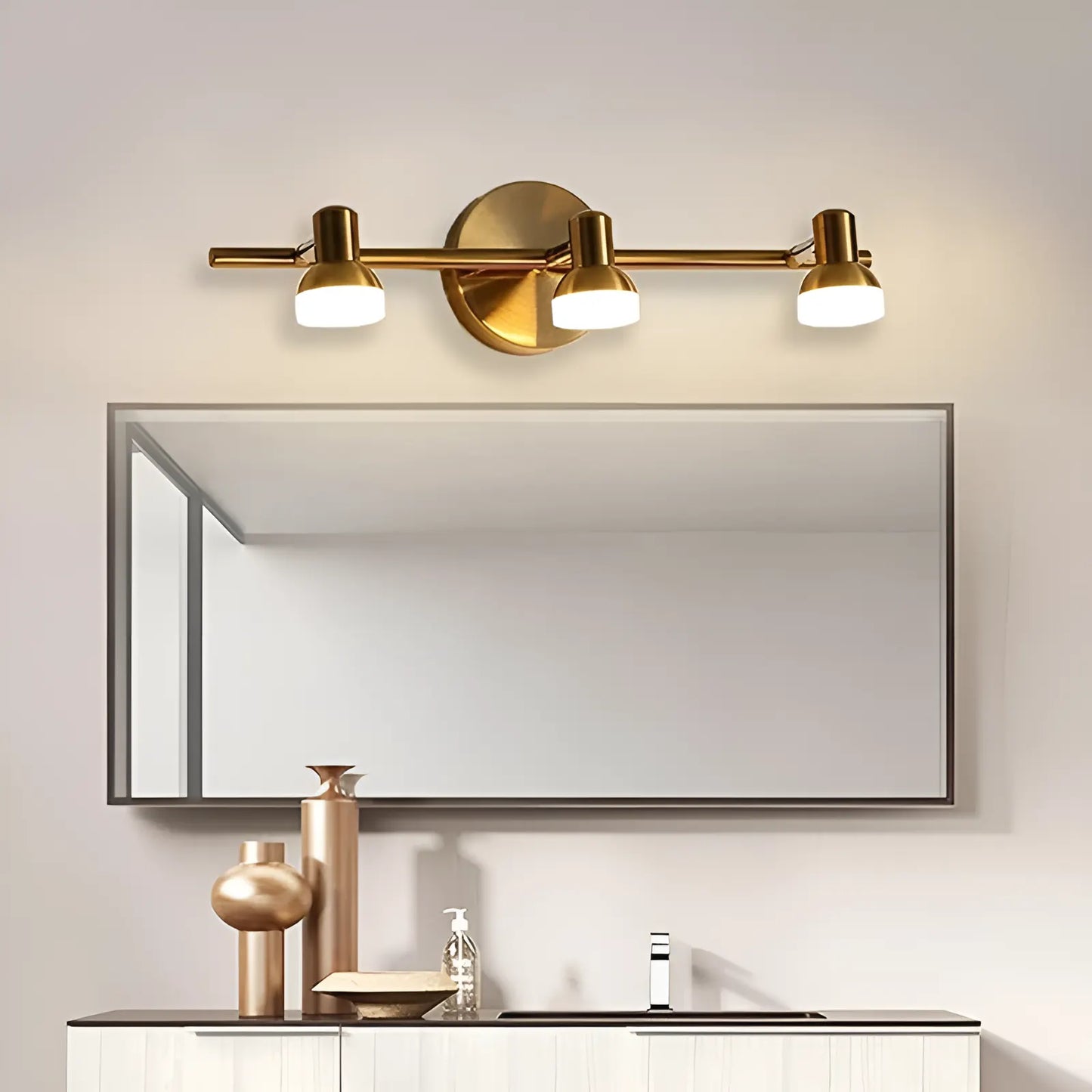 Applique murale LED moderne trio étanche à trois têtes