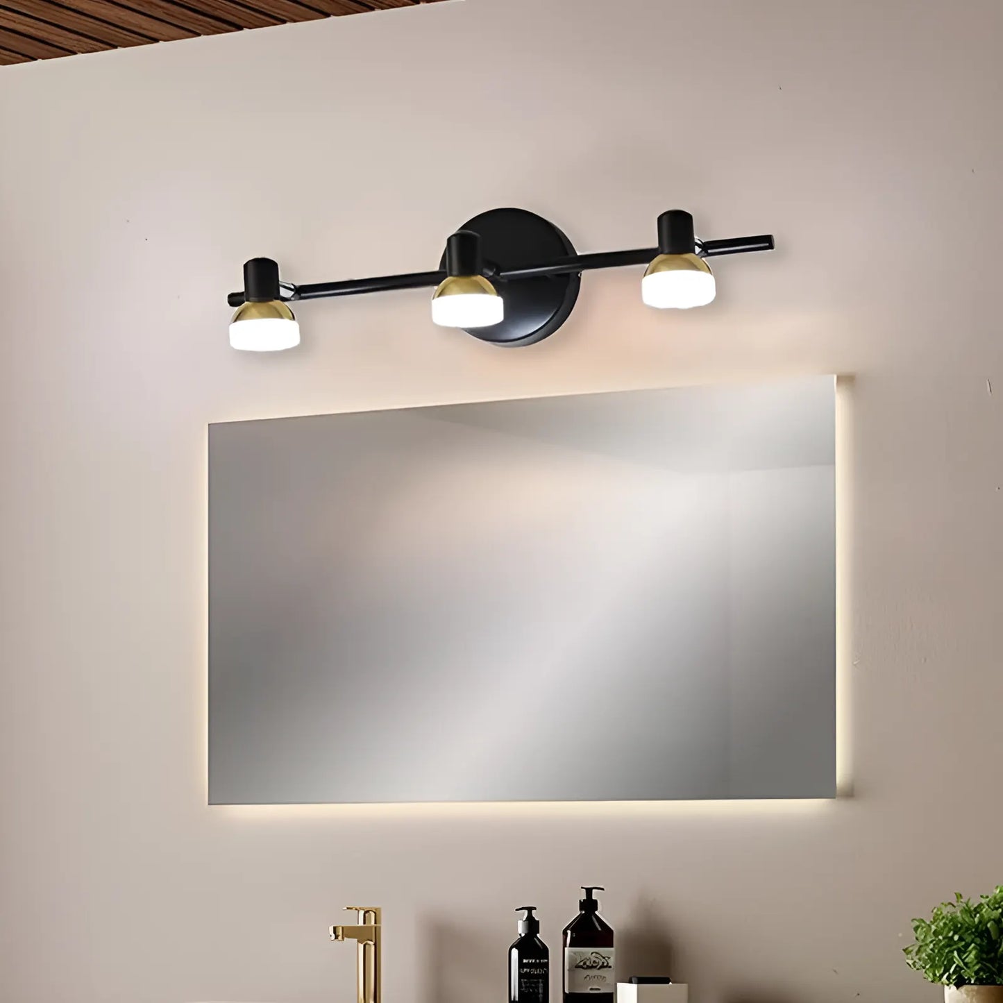 Applique murale LED moderne trio étanche à trois têtes