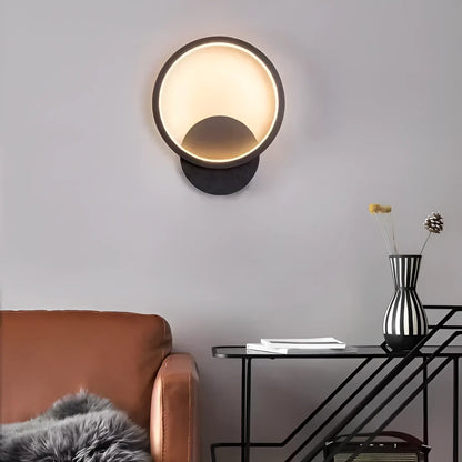 Applique murale en forme de cercle lumineux pour chambre