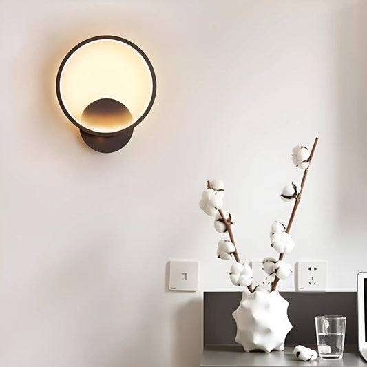 Applique murale en forme de cercle lumineux pour chambre